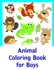 Animal Coloring Book for Boys: Christmas Book, Easy and Funny Animal Images By Lucky Me Press Cover Image