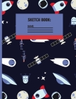 Sketchbook: Black Russian space satellite cute & elegant Sketch paper to draw and sketch in. By Creative Line Publishing Cover Image