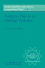 Analytic Theory of Abelian Varieties (London Mathematical Society Lecture Note #14) By H. P. F. Swinnerton-Dyer Cover Image