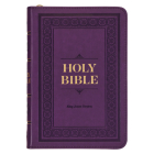 KJV Holy Bible, Compact Faux Leather Red Letter Edition - Ribbon Marker, King James Version, Purple, Zipper Closure Cover Image