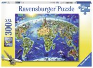 World Landmarks Map 300 PC Puzzle By Ravensburger (Created by) Cover Image