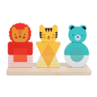 Lion, Tiger, and Bear Wooden Stacking Puzzle By Petit Collage Cover Image
