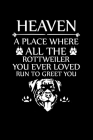 Heaven a Place Where All the Rottweiler You Ever Loved Run to Greet You: Cute Rottweiler Default Ruled Notebook, Great Accessories & Gift Idea for Rot By Creative Dog Design Cover Image