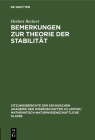 Bemerkungen Zur Theorie Der Stabilität Cover Image