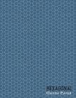 Hexagonal Graph Paper Notebook: Organic Chemistry Small 1/4 Inch Hexes - Textured Blue By Purple Dot Cover Image