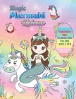 Magic Mermaid Unicorn: CHRISTMAS-TIME Coloring Book, Activity Book for Kids, Ages 4 to 8, Large 8x11, Annual Festival, Present, Religious and By Arianna Tempest Cover Image