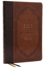 KJV Bible, Giant Print Thinline Bible, Vintage Series, Leathersoft, Brown, Red Letter, Thumb Indexed, Comfort Print: King James Version: King James Ve By Thomas Nelson Cover Image