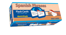 Spanish Phrases Flash Cards (1000 Cards): A Quickstudy Reference Tool (Quickstudy: Academic) By Joseph Levi Cover Image