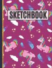Sketchbook: Unicorns, Feathers, Clouds and Star Drawing Book to Practice Sketching and Drawing for Girls By Creative Sketch Co Cover Image