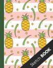 Sketch Book: Large Pink Pineapple Pattern Sketchbook: Perfect For Sketching, Drawing And Creative Doodling Cover Image
