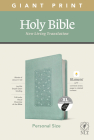 NLT Personal Size Giant Print Bible, Filament Enabled Edition (Red Letter, Leatherlike, Floral Frame Teal, Indexed) By Tyndale (Created by) Cover Image