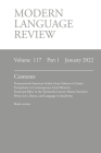 Modern Language Review (117: 1) January 2022 By Derek Connon (Editor) Cover Image