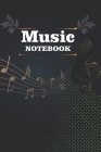Music Notebook With Cool Interior. 120 Pages 6x9 in Music Manuscript Paper. Space to Write Lyrics and Music Notes. Musicians Notebook. Manuscript Pape Cover Image