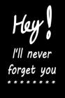Hey I'll never forgot you.: 6 x 9 Internet usernames and password logbook Protect Private Information Keeper Funny Quote Design with White Alphabe By James K. Mendez Cover Image