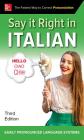 Say It Right in Italian, Third Edition Cover Image