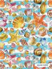 Quad Grid: Summer Seashells Composition Notebook Graph Ruled Paper, 4x4 Squared for Math & Science Graphing Cover Image