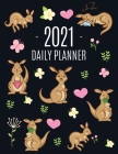 Kangaroo Daily Planner 2021: Cute Animal Calendar Scheduler for Girls Pretty & Large Weekly Agenda with Australian Outback Animal, Pink Hearts + Bu Cover Image