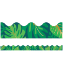 One World Tropical Leaves Scalloped Bulletin Board Borders By Carson Dellosa Education (Illustrator) Cover Image