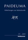 Paideuma 57/2011: Mitteilungen Zur Kulturkunde By Karl-Heinz Kohl (Editor) Cover Image