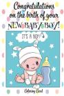 CONGRATULATIONS on the birth of your NEW BABY BOY! (Coloring Card): (Personalized Card/Gift) Personal Inspirational Messages & Quotes, Adult Coloring! By Florabella Publishing Cover Image