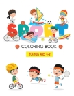 Sports Coloring Books For Kids Ages 4-8: 30 Amazing Sport to Color For Relaxation (tennis, baseball, football, skating, and Badminton) Boys and girls By Charles Battle Cover Image
