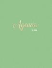 Agenda 2019: Semanal Diario Organizador Calendario - Verde Y Oro By Pretty Planners Cover Image