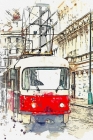 Notebook: for tram lovers (Prague Tram) By M. Reilly Cover Image