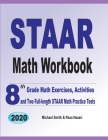 STAAR Math Workbook: 8th Grade Math Exercises, Activities, and Two Full-Length STAAR Math Practice Tests Cover Image