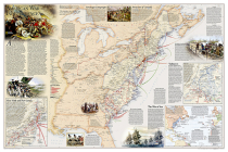 National Geographic Battles of the Revolutionary War and War of 1812 Wall Map - Laminated (Poster Size: 36 X 24 In) (National Geographic Reference Map) By National Geographic Maps Cover Image