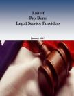 List of Pro Bono Legal Service Providers By Penny Hill Press (Editor), United States Justice Department Cover Image