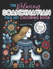 The Relaxing Scandinavian Folk Art Coloring Book Cover Image