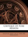 Critique of Pure Reason By Immanuel Kant, J. M. D. 1830 Meiklejohn Cover Image