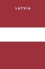 Latvia: Country Flag A5 Notebook to write in with 120 pages Cover Image