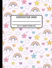 Composition Book Graph Paper 4x4: Cute Pink Rainbow Back to School Quad Writing Notebook for Students and Teachers in 8.5 x 11 Inches By Full Spectrum Publishing Cover Image