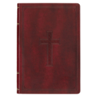 KJV Holy Bible, Thinline Large Print Faux Leather Red Letter Edition - Thumb Index & Ribbon Marker, King James Version, Burgundy Cover Image