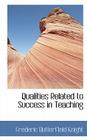 Qualities Related to Success in Teaching Cover Image