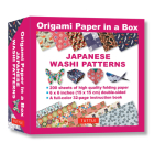 Origami Paper in a Box - Japanese Washi Patterns: 200 Sheets of Tuttle Origami Paper: 6x6 Inch Origami Paper Printed with 12 Different Patterns: 32-Pa By Tuttle Studio (Editor) Cover Image