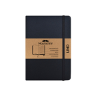 Moustachine Classic Linen Medium Black Ruled Hardcover By Moustachine (Designed by) Cover Image
