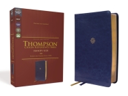 Nkjv, Thompson Chain-Reference Bible, Handy Size, Leathersoft, Navy, Red Letter, Comfort Print By Frank Charles Thompson (Editor), Zondervan Cover Image