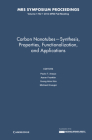 Carbon Nanotubes: Synthesis, Properties, Functionalization, and Applications (Mrs Proceedings #1752) By Paulo T. Araujo (Editor), Aaron Franklin (Editor), Yoong Ahm Kim (Editor) Cover Image