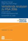 Vertiefende Analysen Zu Pisa 2006: Zeitschrift Für Erziehungswissenschaft. Sonderheft 10 2008 By Manfred Prenzel (Editor), Jürgen Baumert (Editor) Cover Image