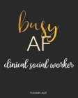 Planner 2020: Busy AF clinical social worker: A Year 2020 - 365 Daily - 52 Week journal Planner Calendar Schedule Organizer Appointm By White MC Kolum Cover Image
