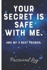 Your Secret Is Safe With Me. And My 3 Best Friends. Password Log: Forgotten Passwords Notebook - Different Accounts - Website Log In - Internet - Onli By Shocking Password Press Cover Image