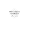 Chris Langan's Major Papers 1989 - 2020 Cover Image