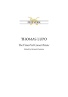 Thomas Lupo: The Three-Part Consort Music By Thomas Lupo (Composer), Richard Charteris (Editor) Cover Image