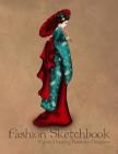 Fashion Sketchbook Figure Drawing Poses for Designers: Large 8,5x11 with Bases and Geisha Style Vintage Fashion Illustration Cover Cover Image