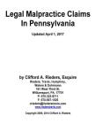 Legal Malpractice Claims In Pennsylvania By Clifford a. Rieders Cover Image