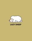 Lazy sheep: Lazy sheep on yellow cover and Dot Graph Line Sketch pages, Extra large (8.5 x 11) inches, 110 pages, White paper, Ske By Magic Lover Cover Image
