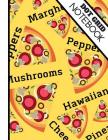 Dot Grid Notebook: Bright Bold Pizza Names Print Pattern - Dotted Bullet Style Notebook for Boys, Girls and Adults By Blue Havana Press Cover Image