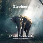 Elephants 8.5 X 8.5 Calendar September 2019 -December 2020: Monthly Calendar with U.S./UK/ Canadian/Christian/Jewish/Muslim Holidays-Elephant Animals By Lynne Book Press Cover Image